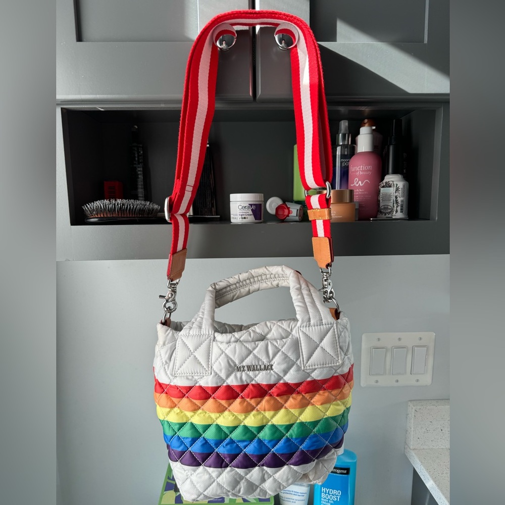 Rainbow MZ Wallace mini metro tote deluxe